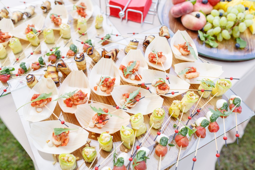 Canape for an outdoor event